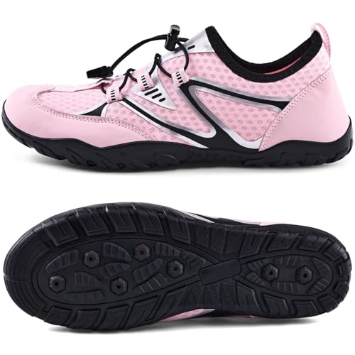 Image of WateLves Water Shoes Mens Womens Barefoot Beach Swim Shoes Quick-Dry Aqua Socks Pool Shoes for Surf Yoga Water Aerobics