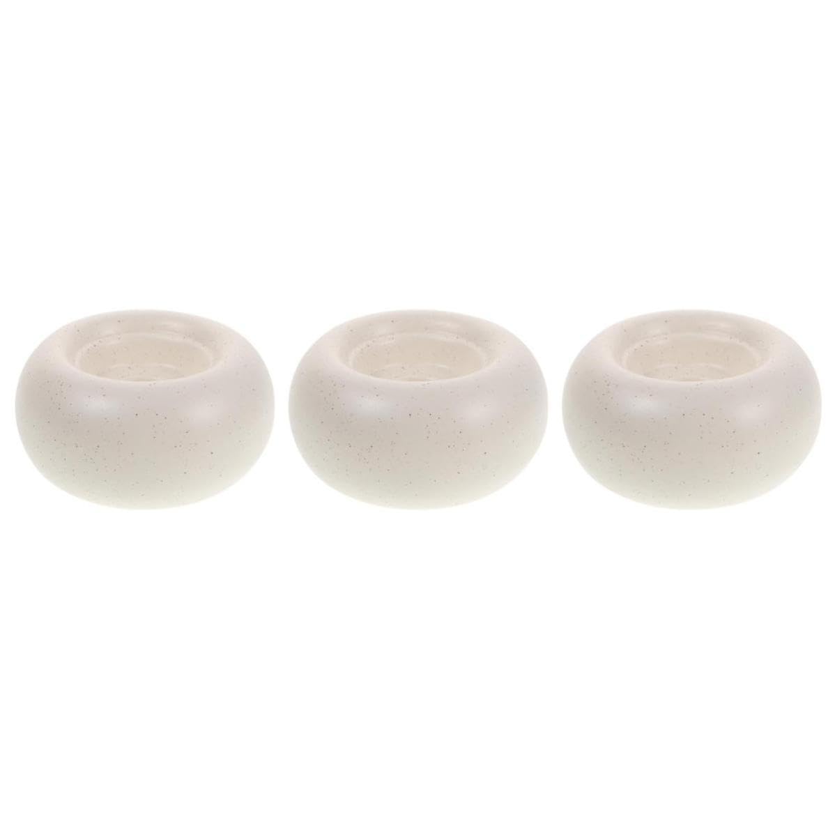 Toyvian 3 Piezas Candelabro de Cerámica Blanco para Velas de Té y