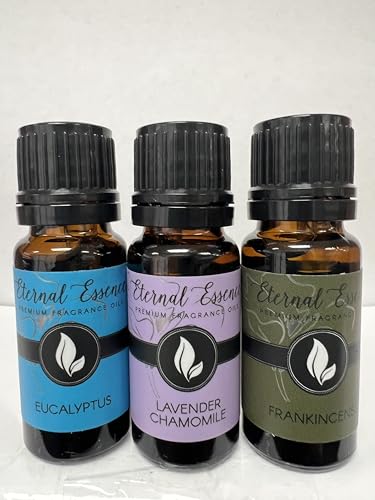 Image of Trio (3) - Eucalyptus, Lavender Chamomile & Frankincense - Premium Fragrance Oil Trio - 10ML