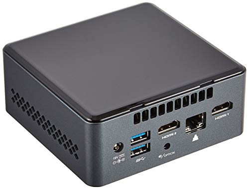 Image of Intel NUC Mini PC Celeron J4005 /4GB DDR4 /32GB eMMC /Windows 10 64 Bit, BOXNUC7CJYSAL and Monitor Combo