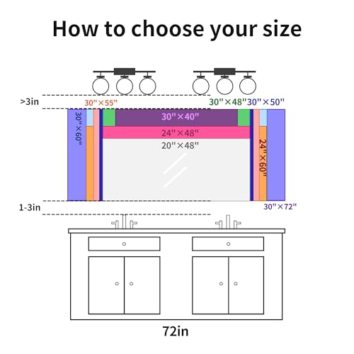 COFENY Gold Bathroom Mirror for Wall, 20x48 Inch Rectangle Mirror with Metal Frame, Modern Vanity Mirrors for Bathroom Living Room, Entryway Hangs Horizontal or Vertical by COFENY - Used condition - Image 8