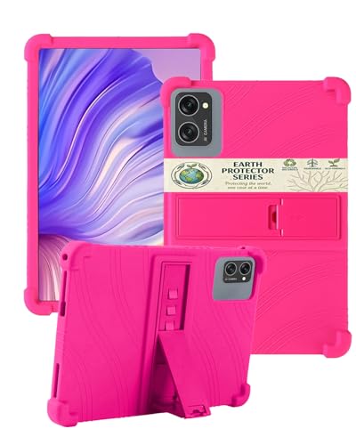 toergy Funda de silicona para tablet VekfulPC T20 de 10 pulgadas – Funda premium con aberturas precisas, antigolpes, antiarañazos, ajuste multiángulo y tacto cómodo, color rosa