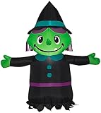 Gemmy Airblown Inflatable Little Witch, 3.5 ft Tall, Black