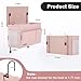 Edudif Dual-purpose Bedside Caddy Bedside Organizer, Bed Caddy with 6 Pockets, Versatile Bedside Storage Solution Magazine Remotes holder, ideal for Home, Dorm, Hospital, Crib Bed (Pink)