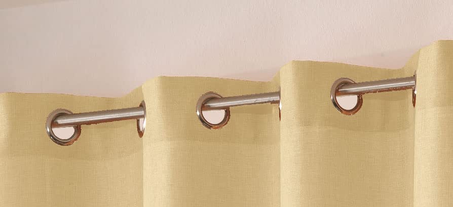 Home Collection tpa114 Panama Curtain 280x140x280 cm beige - Image 3