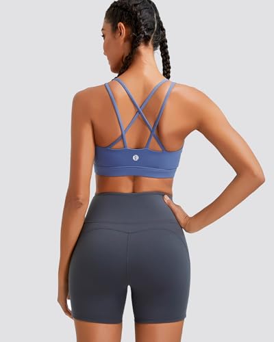 Image of RUNNING GIRL Sports Bras for Women High Support,Criss-Cross Back Strappy Bra Moulded Cup High Impact Workout Crop Tops