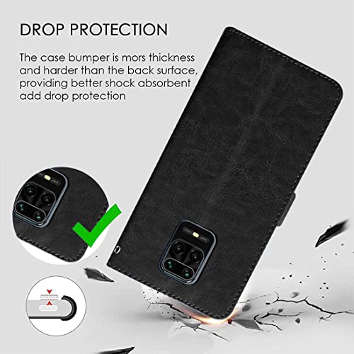Image of Flip Cover Compatible with Mi Redmi Note 9 Pro | Premium Leather Finish | Inbuilt Pockets & Stand | Flip Cover Back Case for Mi Redmi Note 9 Pro /Note 9 Pro Max /Poco M2 Pro (Black)