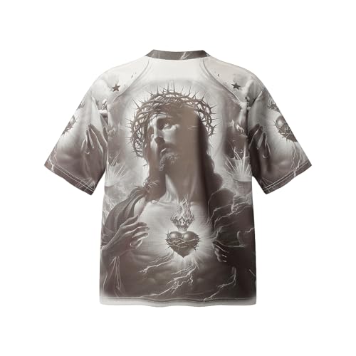 Chainsaw Man Unisex Vintage Saint Graphic Tshirts Hearts Print Short Sleeve T Shirts Summer Casual Tee Top2