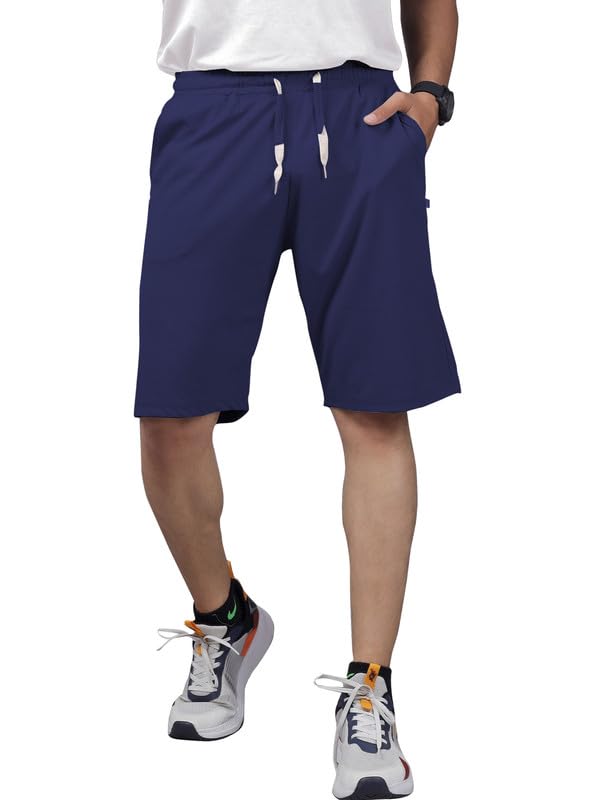 Men's Blend Shorts with Stylish Design, Modern, Comfortable and Versatile Active Sports Wear (_Navy Blue_)_XL-image-38