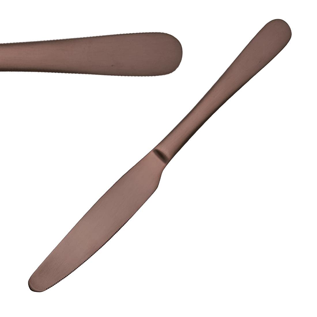 Olympia Cyprium Couteaux à dessert (lot de 12), couleur cuivre, 218(L) mm, matériau : acier inoxydable 18/0, finition mate, style industriel vintage, usage professionnel et domestique, HC341