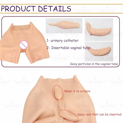 Bragas realistas de silicona para cosplay de hombre a mujer y eventos 2