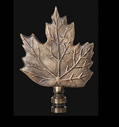 Image of B&P Lamp Maple Leaf Finial, 3 3 /4 in Ht, 1 /4-27 Tap