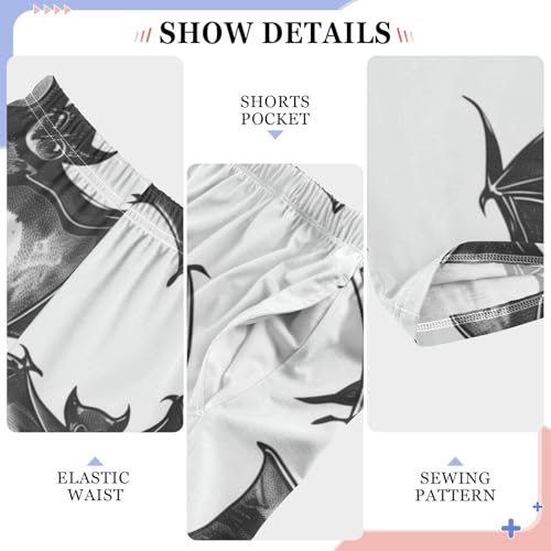 ZZXXB Bat Boys Long Pants Soft Trousers Elastic Waist Kids Lounge Bottoms with Pockets S-XL4