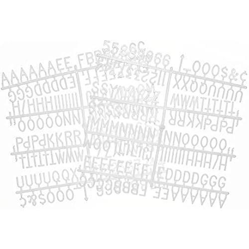 Veskaoty 3/4 Inch Letters for Felt Letter Board, 294 Pcs Refill Kit, White