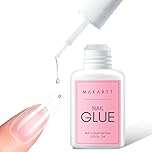 Makartt Extra Strong Nail Glue with Brush – 5s Dries Quickly, Long-Lasting Hold, 7ml Acrylic Adhesive for Nail Tips, Fake Nails & Repairs, No Nail Lamp Needed