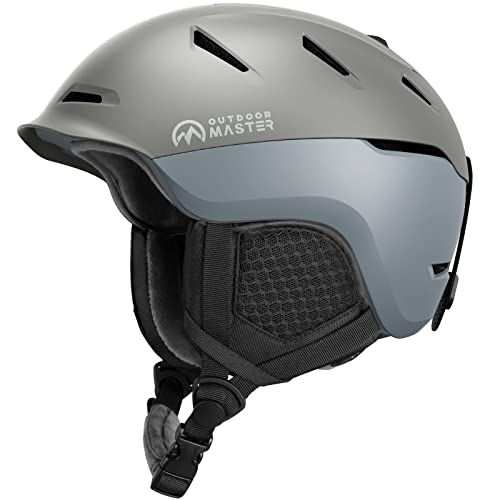 Outdoormaster Garnet Ski Helmet - Adjustable 16 Vents In Climate Control - Snowboard Helmet For Kids, Youth, Men, Women - Grey,L #TOP17