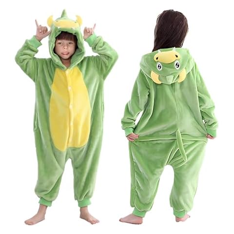 Kids Animal Fleece Hooded Jumpsuit Cover