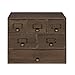 Kate and Laurel Apothecary Wood Desk Drawer Set with Letter Holder, 6 Drawers, Rustic Brown