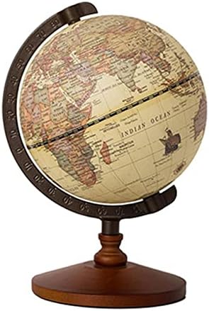 SYCOOVEN Geographic Globes, Vintage Globe with A Wooden Base, Classic Ornamental Political Desktop World for Faculty, Residence, and Workplace(1)