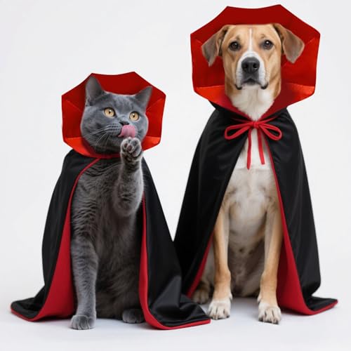 Disfraz de capa vampiro para perro mediano y pequeño miniatura 2