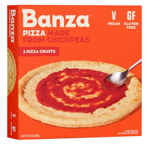 Banza Plain Crust Frozen Pizza from Chickpeas - High Protein, Gluten Free, Lower Carb Vegan Pizza...