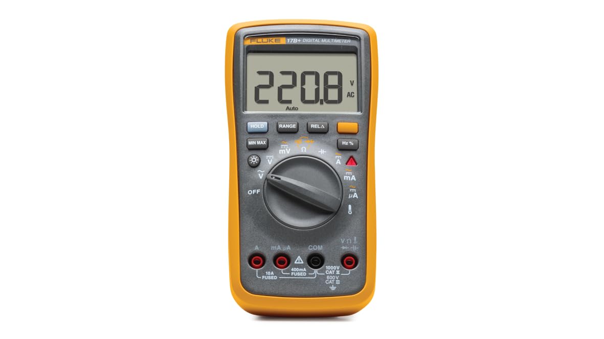Fluke Multimeter 17B+ – Digital, 4000 Counts, Messungen bis 1000 V/10 A