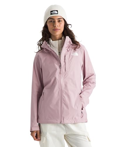 The North Face Women's Alta Vista Rain Jacket - Waterproof, Breathable, Weather Ready Hood with Adjustable Cinch Cord, Metal Pink, Medium