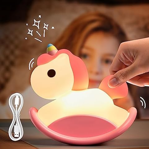 Night Light for Kids, Silicone Cute Stuff Lamp,Touch Night Light for Kids Toddlers Room, Rechargeable, Portable,Cordless, 30 Min Sleep Timer Cover