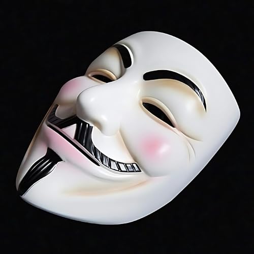 Image of Wanna Party Pack of 4 Anonymos Mask for Kids & Adults - V for Vendetta Halloween Guy for Halloween Costume Cosplay Party,Hacker