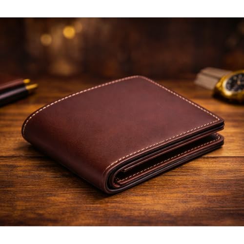Image of Gift For Special Genuine Leather Wallet for Men Gift - Mens Wallet Purse Gift Boyfriend - Happy Birthday Gift
