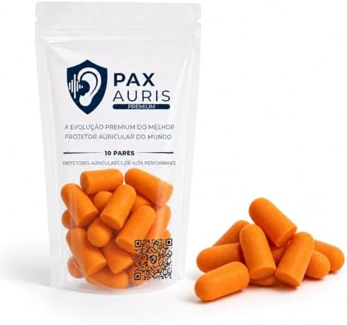 Premium Kit 10 Pares Protetor Auricular de Espuma Moldável | Tamp...