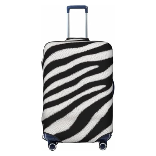Black And White Zebra Print Elastic Travel Luggage Covers Dustproof Scratch-Resistant Suitcase Protector Fit 22-24 Inch