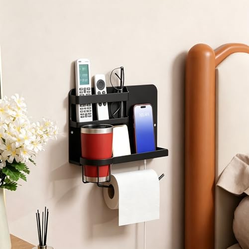 Étagère de chevet en acier carbone ventilée table de nuit compacte - 6