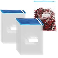 com-four® 21x Gefrierbeutel 6 Liter zum Verschließen, wiederverschließbare Frischhaltebeutel zur Lebensmittelaufbewahrung - Allzweckbeutel für Aromaschutz und Vitaminfrische bis -40°C (6 L - 21 Stück)