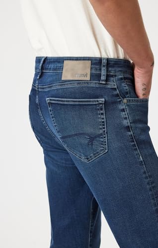 Mavi Men's Zach Mid Rise Straight Leg Jeans, Deep Used Supermove 34x34 Dark Blue4