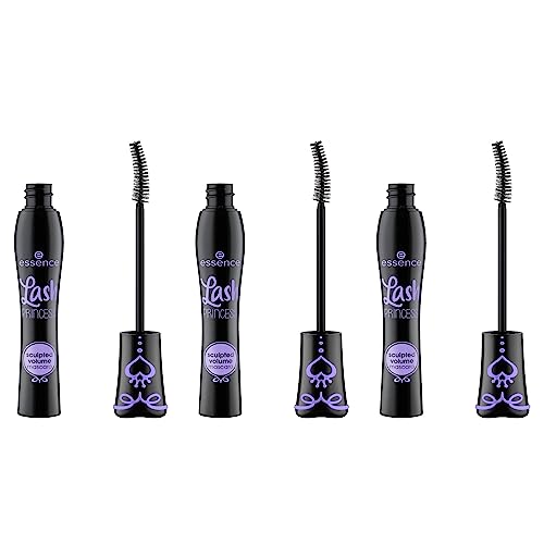 essence Lash PRINCESS Sculpted Volume Mascara – Mascara noir pour un volume sculpté et des cils définis. Idéal pour un regard intense et glamour. Pack de...