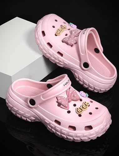Image of HAUX Women's Classic Charms Clogs /Sandals with Adjustable Back Strap for Adult | Comfortable & Light Weight | Stylish & Anti-Skid | Everyday Use Clogs for Girls & Ladies