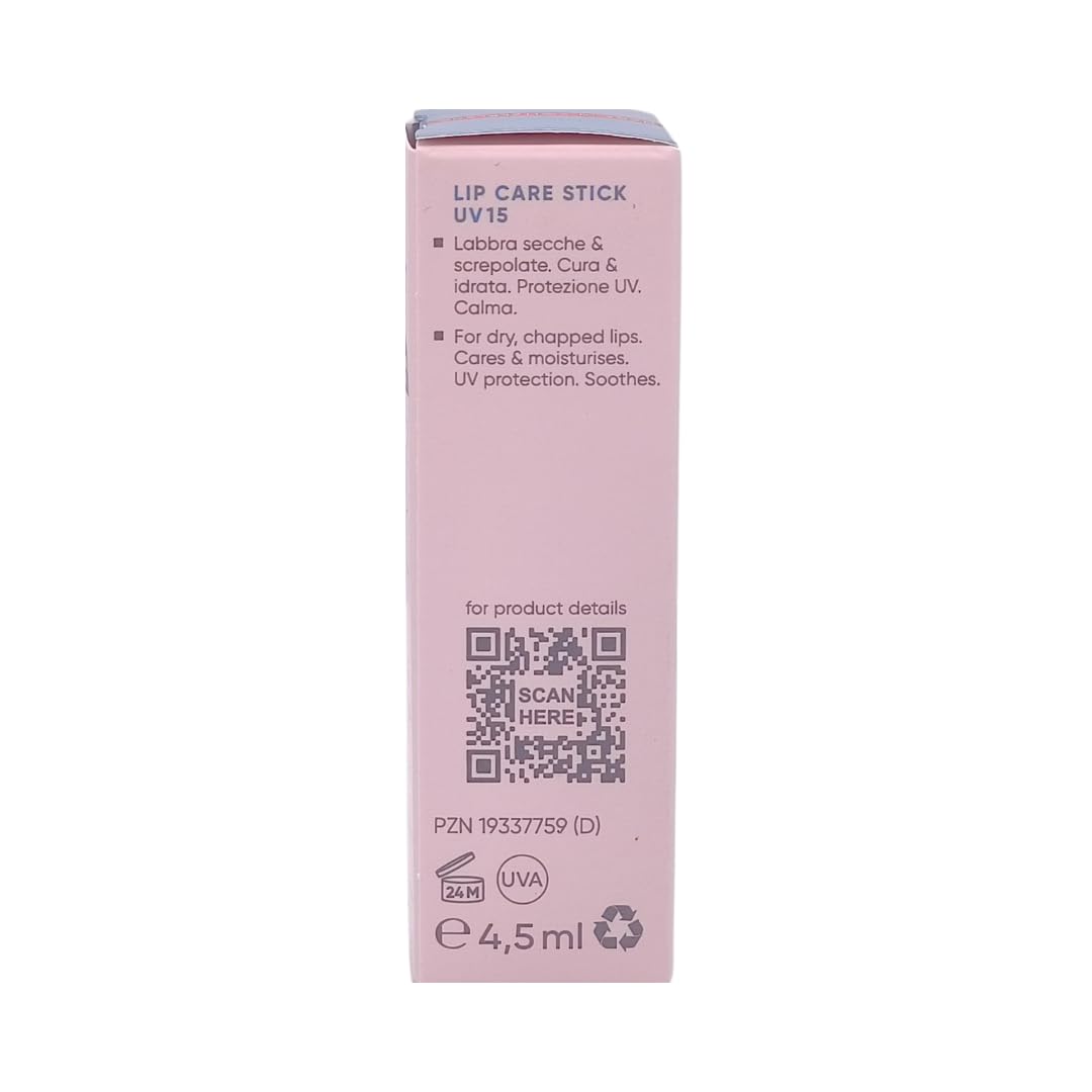 Louis Widmer hydraderm Lippenpflege Stift UV 15, 3x 4,5 ml I Beruhigende Pflege bei spröden Lippen I mit Aloe Vera, Panthenol & LSF 15 I vegan, ohne Mikroplastik I Spar-Set plus Pharma Perle give-away