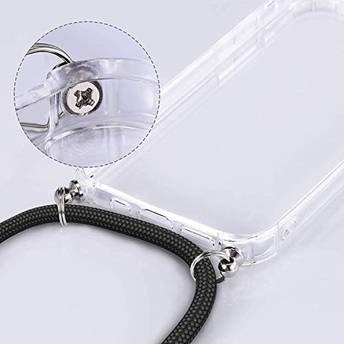 SIMao Necklace for iPhone 11 Pro Max Transparent Silicone Case Cover with Cord Necklace Lanyard Case Phone Case with Cord Necklace Case for iPhone 11 Pro Max - Image 4