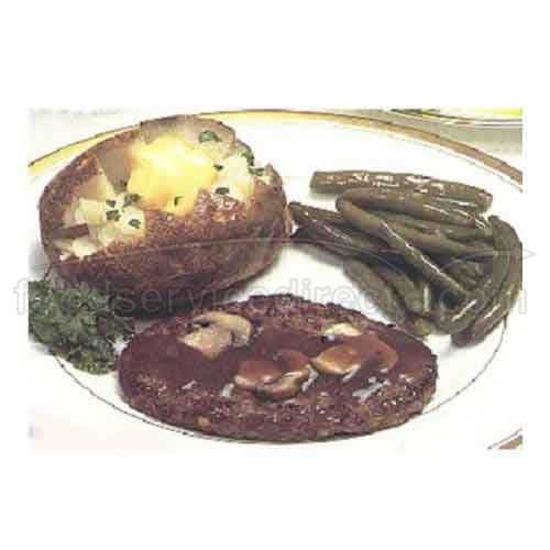 4-1 Salisbury Steak - Beef Patty Hamburger, 40 Pieces of 4 Ounce, 10 Pound -- 1 each.