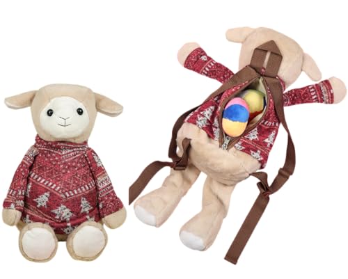 Image of 3-in-1 Bunny Plush Backpack for Kids - Play, Store, Carry Soft Toy Bag - Interactive Toddler Daypack for Travel & School