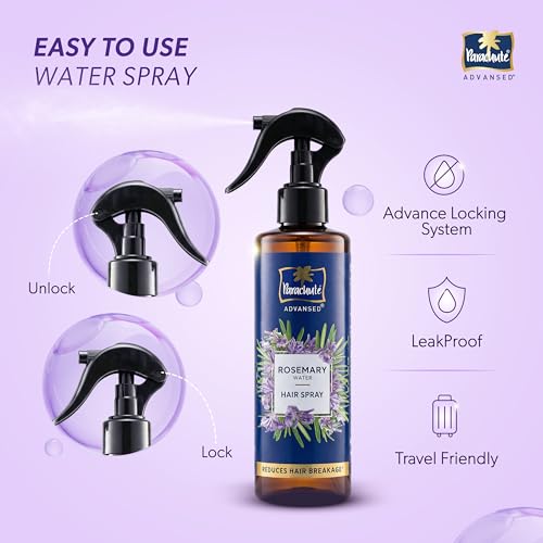 Image of Parachute Advansed Rosemary Water Hair Spray | 100ml | Reduces Hair Breakage* | Non‑Sticky Formula | Natural Shine | Scalp‑Soothing