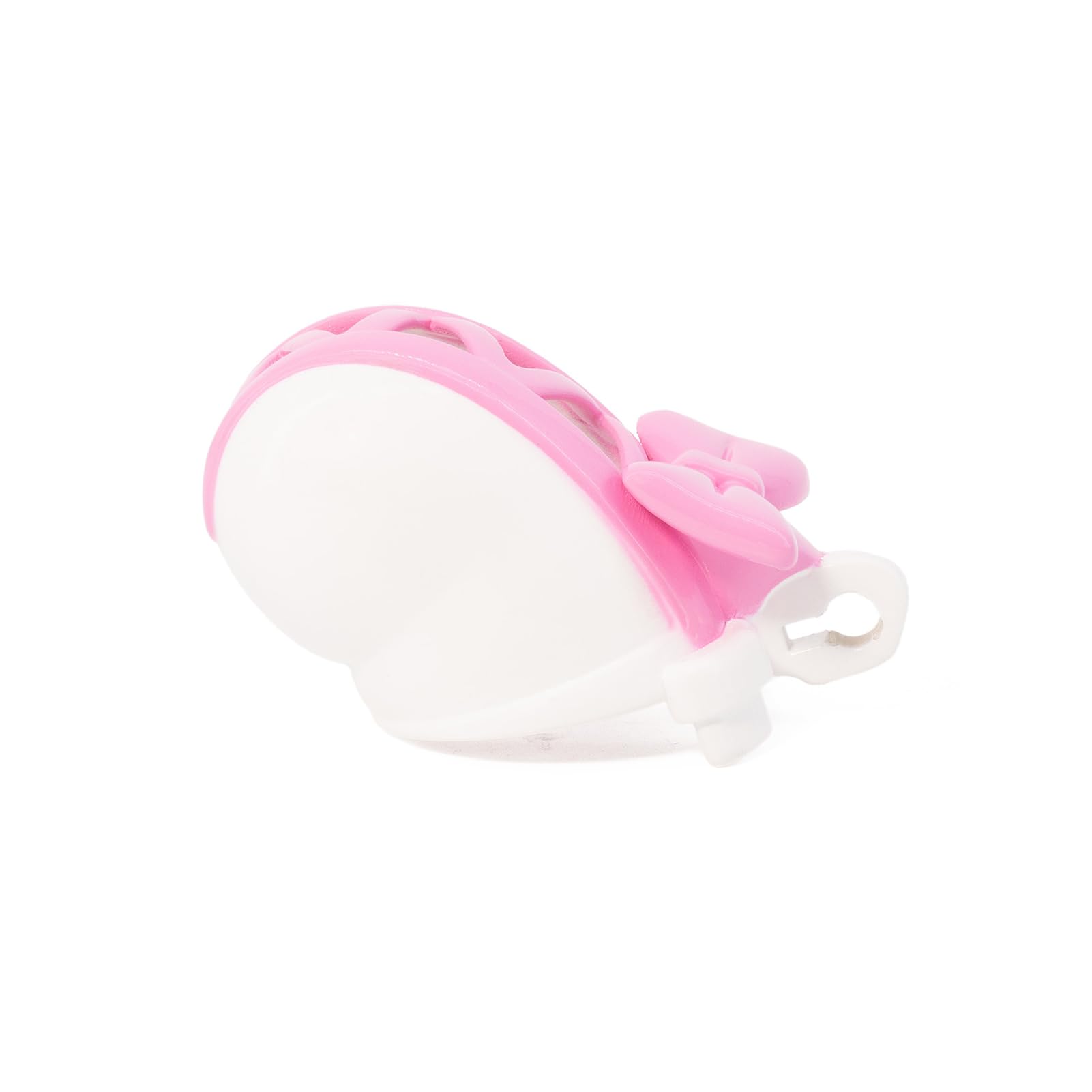 SeLgurFos cage de chasteté hommes avec serrure invisible résine ABS Chastity Cage hommes avec plusieurs tailles de mousquetons Pink Bow Design cage à pénis SM jouets sexuels (Pink)