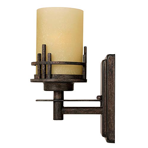 Image of DESIGNERS FOUNTAIN 82101-WM Mission Ridge Wall Sconce, Warm Mahogany
