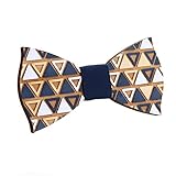 Huliyhus Natural Wood Bow Ties Colorful Handcrafted Wooden Bowtie Necktie Adjustable Bowties with Gift Box for Men (03)