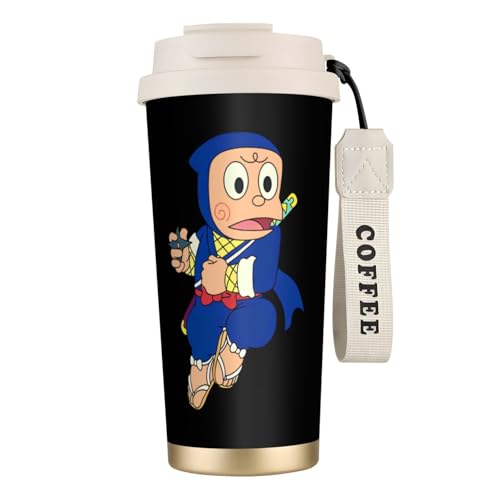 タンブラー 忍者ハットリくん グッズ 水筒 コーヒーカップ コンビニカップ ステンレスボトル 保温保冷 ストロー付き 持ち運び 直接ドリップ 大容量 おしゃれ プレゼント