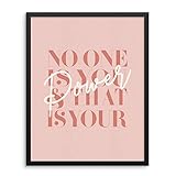 Inspirational Quote Wall Decor Art Print Poster - No One Is You and That is Your Power -UNFRAMED-...