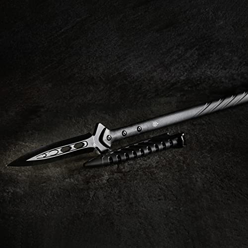 Reapr 11003 Survival Spear, 44" Throwing Spear, Double Edged 2Cr13 Stainless Steel, Rubberized TPR Snap Sheath Included