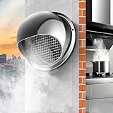 Photo Gallery bulevisiter ventilatore da parete con griglia anti-spiffero, adatto per cucina, asciugatrice, bagno, aspiratori lungo le ventole di finitura, tubi di uscita per asciugatrice, cromato con acciaio Photo Gallery bulevisiter ventilatore da parete con griglia anti-spiffero, adatto per cucina, asciugatrice, bagno, aspiratori lungo le ventole di finitura, tubi di uscita per asciugatrice, cromato con acciaio