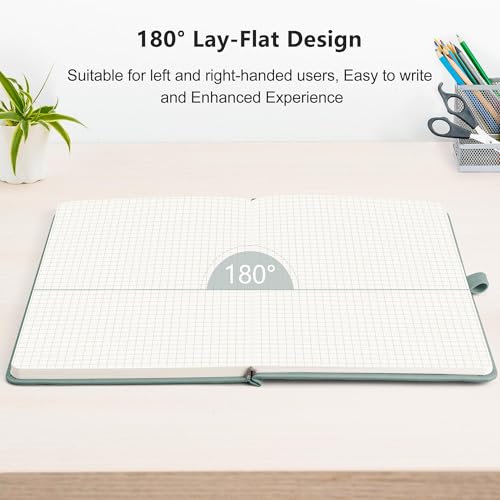 Image of RETTACY Graph Grid Paper Notebook, 192 Pages, A5 Size (5.7'' x 8.3'')